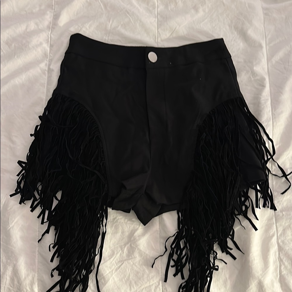 Fringe Black Women's Shorts